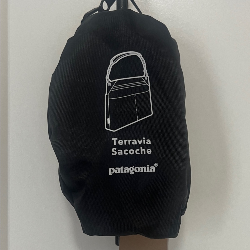 Patagonia Black Terravia Sacoche Crossbody Pouch with White Logo